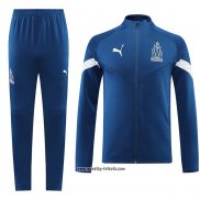 Jacke Trainingsanzug Olympique Marsella 2022-2023 Blau