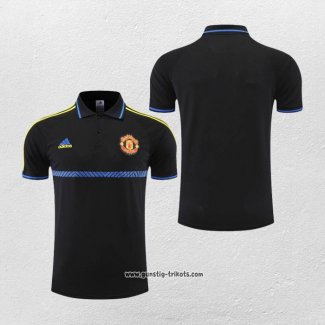 Polo Manchester United 2022-2023 Schwarz y Blau