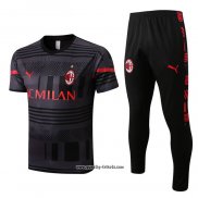 Trainingsanzug AC Milan Kurzarm 2022-2023 Grau