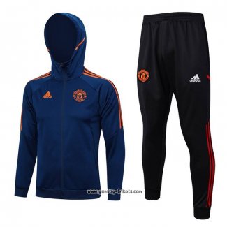 Trainingsanzug mit Kapuze Manchester United 2023-2024 Blau