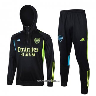 Sweatshirt Trainingsanzug Arsenal 2023-2024 Schwarz y Grun