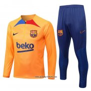 Sweatshirt Trainingsanzug Barcelona 2022-2023 Orange