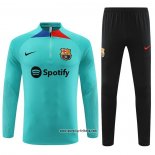 Sweatshirt Trainingsanzug Barcelona Kinder 2023-2024 Grun