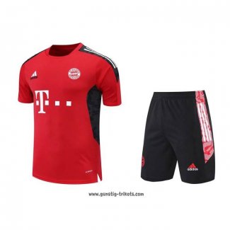 Trainingsanzug Bayern München Kurzarm 2022-2023 Rot - Kurze Hose