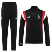 Jacke Trainingsanzug AC Milan Kinder 2023-2024 Schwarz