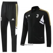 Jacke Trainingsanzug Juventus 2022-2023 Schwarz