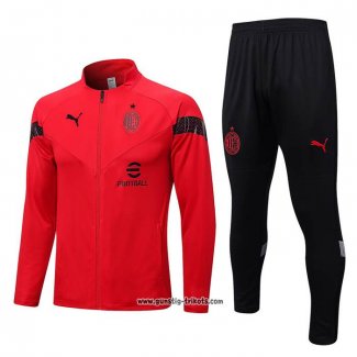 Jacke Trainingsanzug AC Milan 2022-2023 Rot