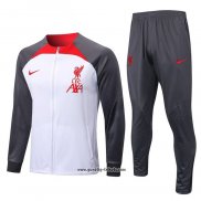 Jacke Trainingsanzug Liverpool 2022-2023 WeiB