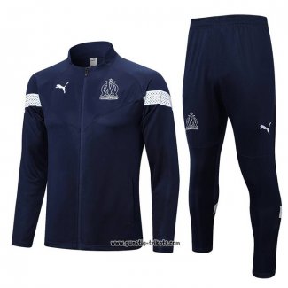 Jacke Trainingsanzug Olympique Marsella 2022-2023 Blau Oscuro