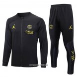 Jacke Trainingsanzug Paris Saint-Germain Jordan Kinder 2023-2024 Schwarz