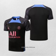 Traingsshirt Paris Saint-Germain Jordan 2022-2023 Schwarz y Blau