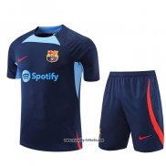 Trainingsanzug Barcelona Kurzarm 2022-2023 Blau - Kurze Hose