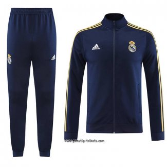 Jacke Trainingsanzug Real Madrid 2023-2024 Blau