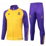 Jacke Trainingsanzug Real Madrid 2023-2024 Gelb