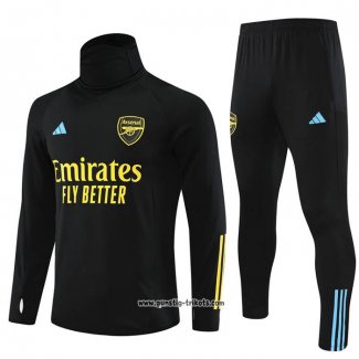 Sweatshirt Trainingsanzug Arsenal 2023 Schwarz