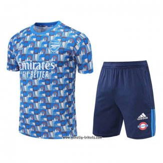 Trainingsanzug Arsenal Kurzarm 2022-2023 Blau - Kurze Hose