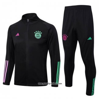 Jacke Trainingsanzug Bayern München 2023-2024 Schwarz