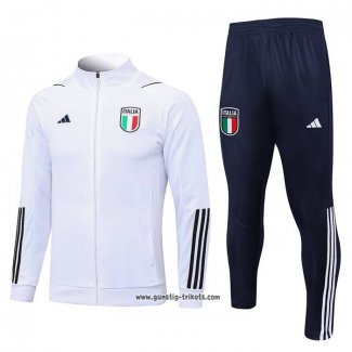 Jacke Trainingsanzug Italien Kinder 2023-2024 WeiB