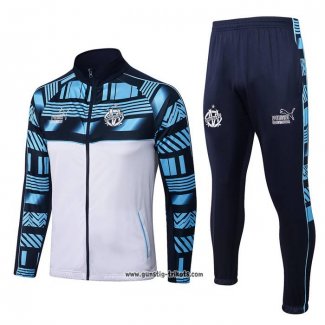 Jacke Trainingsanzug Olympique Marsella 2022-2023 Blau y WeiB