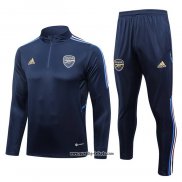 Sweatshirt Trainingsanzug Arsenal Kinder 2023-2024 Blau