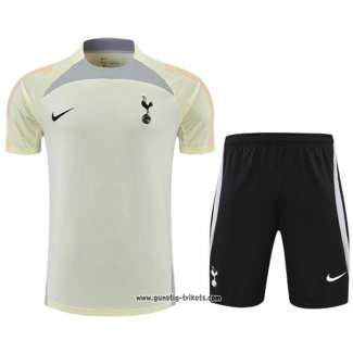 Trainingsanzug Tottenham Hotspur Kurzarm 2022-2023 Beige - Kurze Hose