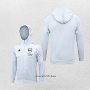 Kapuzenjacke Arsenal 2023-2024 Grau