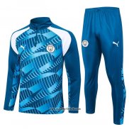 Sweatshirt Trainingsanzug Manchester City 2023-2024 Blau