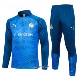 Sweatshirt Trainingsanzug Olympique Marsella 2023-2024 Blau Oscuro