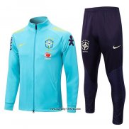 Jacke Trainingsanzug Brasilien 2022-2023 Blau