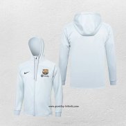 Kapuzenjacke Barcelona 2023-2024 WeiB