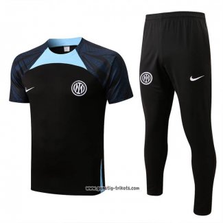 Trainingsanzug Inter Milan Kurzarm 2022-2023 Schwarz