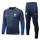 Jacke Trainingsanzug Frankreich 2022-2023 Blau Oscuro