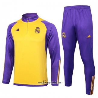 Sweatshirt Trainingsanzug Real Madrid 2023-2024 Gelb