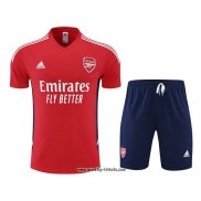 Trainingsanzug Arsenal Kurzarm 2022-2023 Rot - Kurze Hose