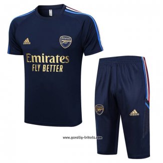 Trainingsanzug Arsenal Kurzarm 2023-2024 Blau - Kurze Hose