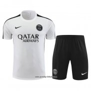 Trainingsanzug Paris Saint-Germain Kurzarm 2023-2024 WeiB - Kurze Hose