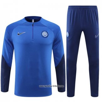 Sweatshirt Trainingsanzug Inter Milan 2022-2023 Blau