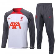 Sweatshirt Trainingsanzug Liverpool 2022-2023 WeiB