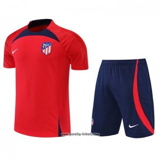 Trainingsanzug Atletico Madrid Kurzarm 2022-2023 Rot - Kurze Hose