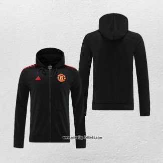 Kapuzenjacke Manchester United 2022-2023 Schwarz