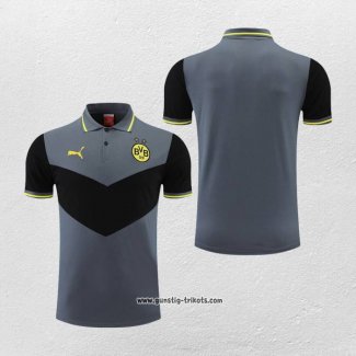 Polo Borussia Dortmund 2022-2023 Grau y Schwarz