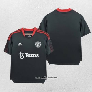 Traingsshirt Manchester United 2022 Schwarz