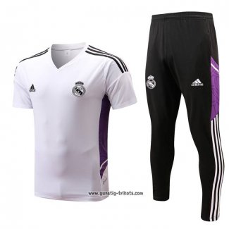 Trainingsanzug Real Madrid Kurzarm 2022-2023 WeiB y Purpura