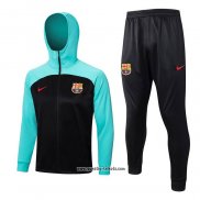 Trainingsanzug mit Kapuze Barcelona 2022-2023 Blau y Schwarz