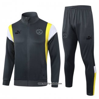 Jacke Trainingsanzug Borussia Dortmund 2023-2024 Grau