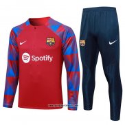 Sweatshirt Trainingsanzug Barcelona Kinder 2023-2024 Rot