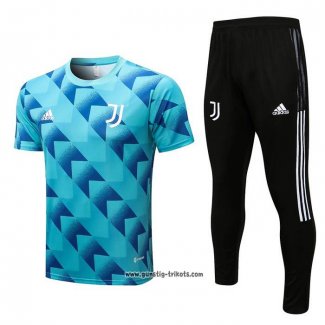 Trainingsanzug Juventus Kurzarm 2022-2023 Blau