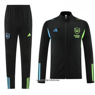 Jacke Trainingsanzug Arsenal 2023-2024 Schwarz