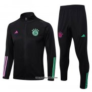 Jacke Trainingsanzug Bayern München Kinder 2023-2024 Schwarz