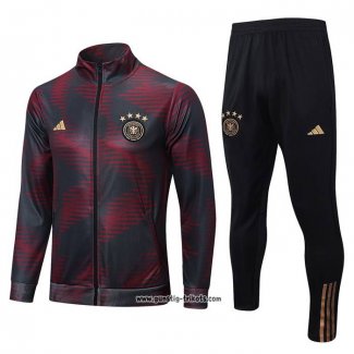 Jacke Trainingsanzug Deutschland 2022-2023 Rot y Schwarz